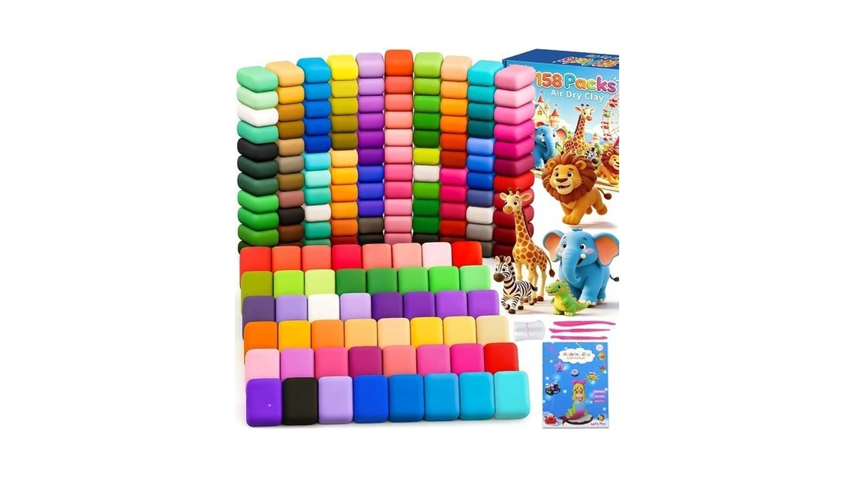 Edifon Air Dry Clay,158-color Foam Magic Modeling Clay For Kids