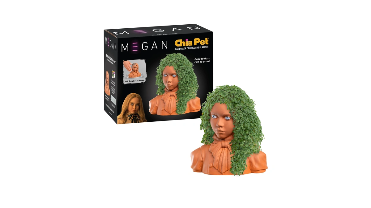 Chia Pet Megan With Seed Pack, Decorative Pottery Planter, Easy