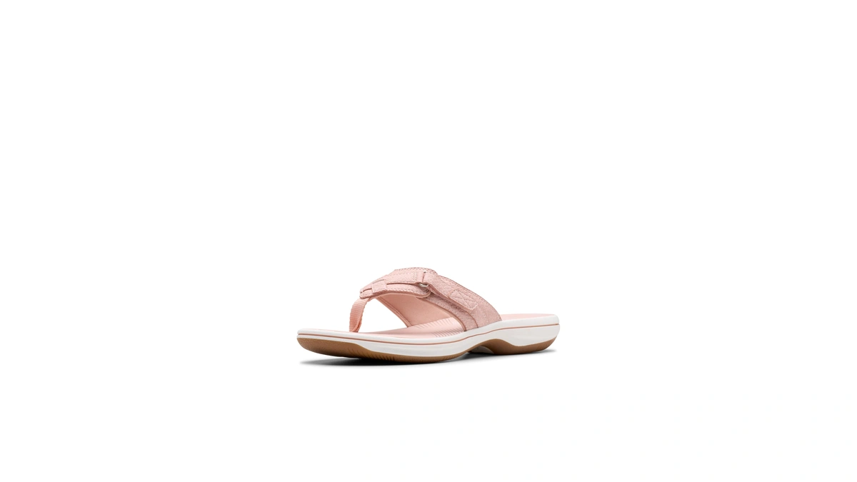 Clarks Cloudsteppers Women's Breeze Sea Flip-flop, Blush Interest Synthetic, 12