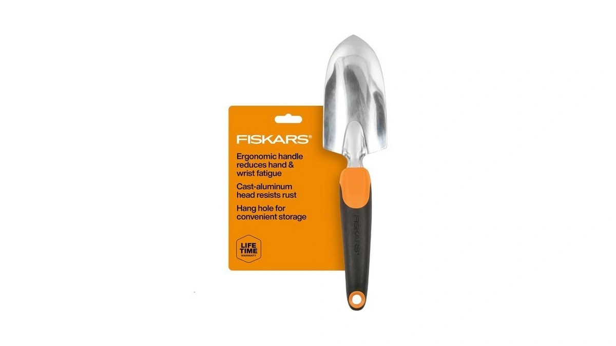 Fiskars Ergo Garden Trowel, Heavy Duty Hand Tool For Digging