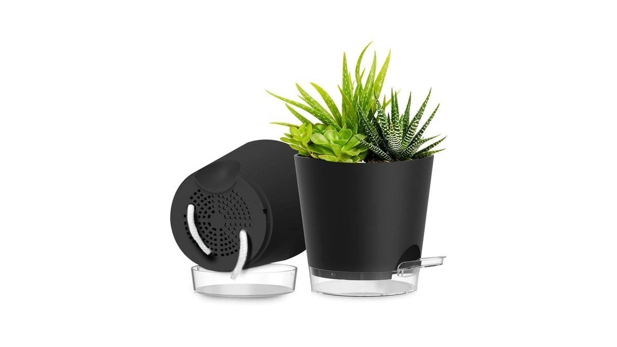 Sqkh Plant Pots 8 Inch Self Watering Pots, 2 Pack