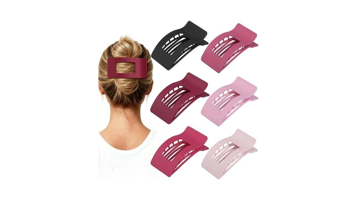 Artchita French Flat Hair Clips For Women 6pcs Hair Claw