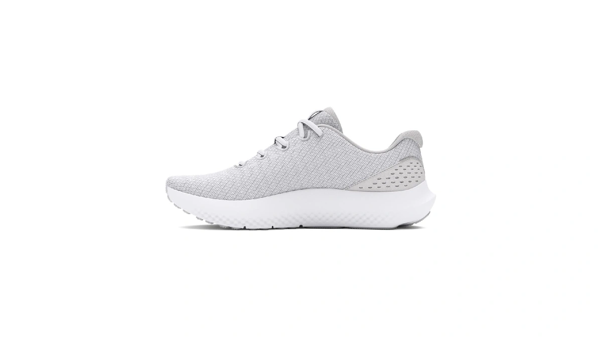 Under Armour Womens Charged Surge 4, White/distant Gray/silver, 10,