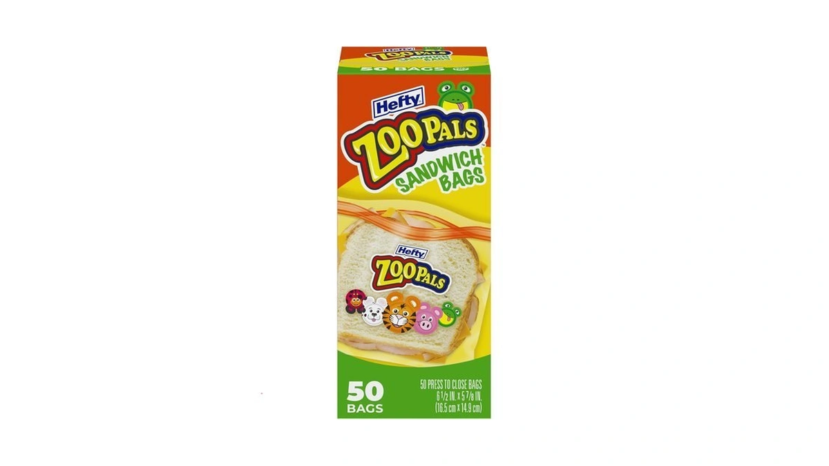 Hefty Zoo Pals Sandwich Bags 50ct