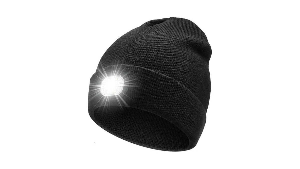 Music Led Beanie Hat With Light, Unisex Rechargeable Winter Warm