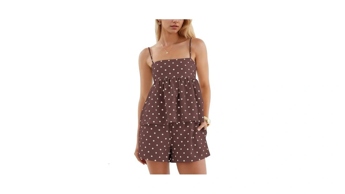 Calbatic Polka Dot 2 Piece Sets For Women Summer Lounge