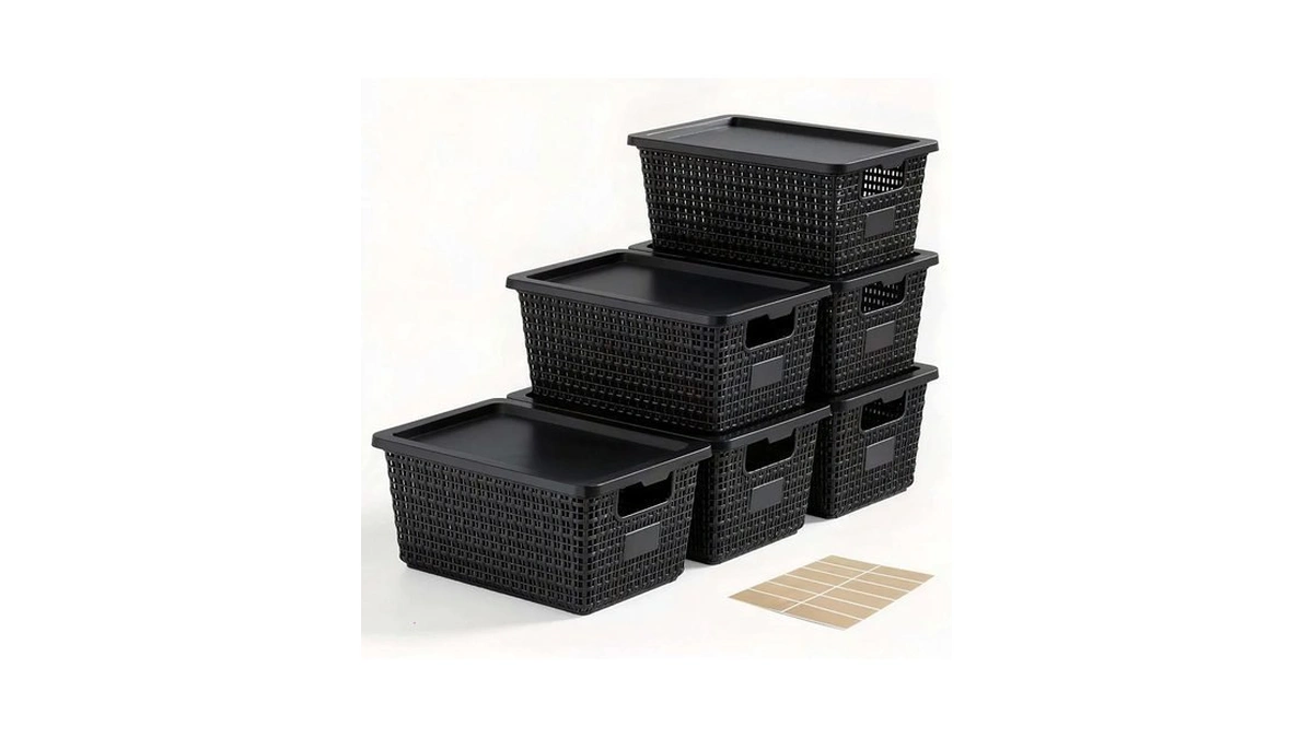 Storage Bins With Lids | Plastic Storage Baskets With Lids