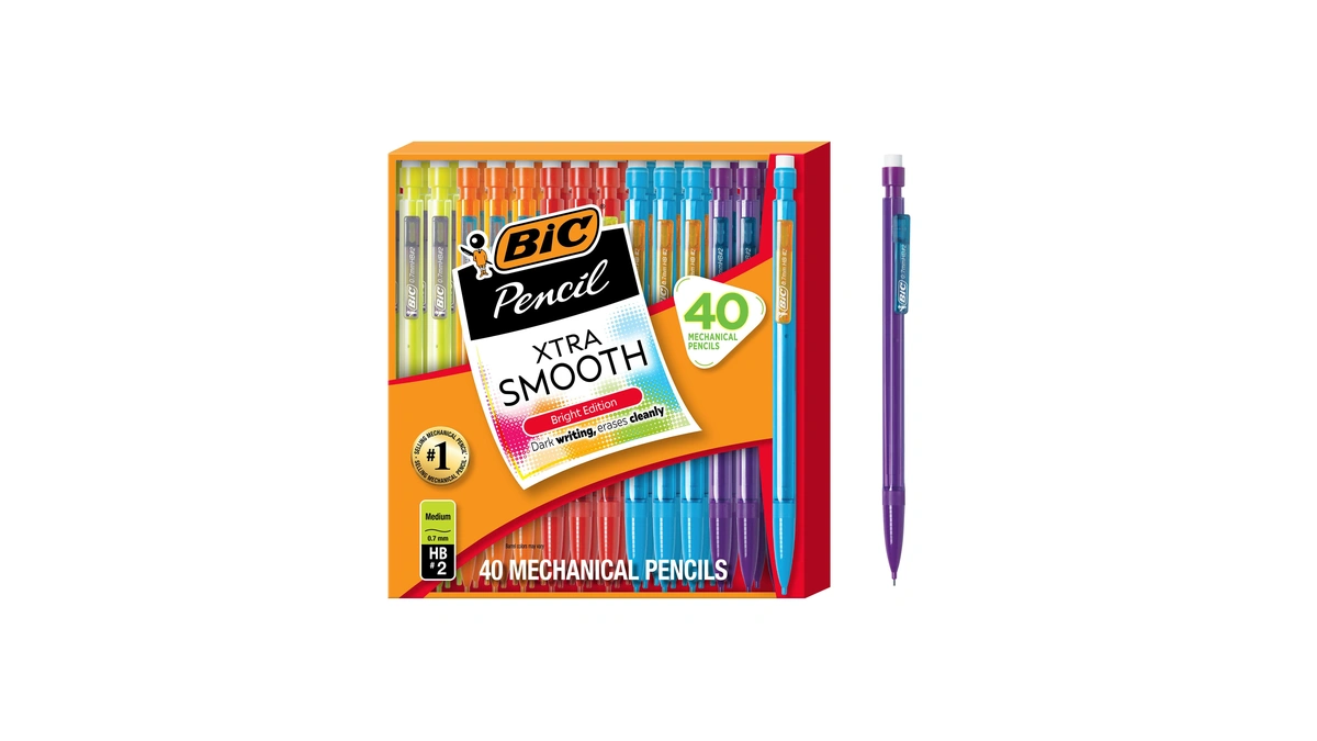 Bic Xtra Smooth Bright Edition Mechanical Pencils, 0.7 Mm Medium