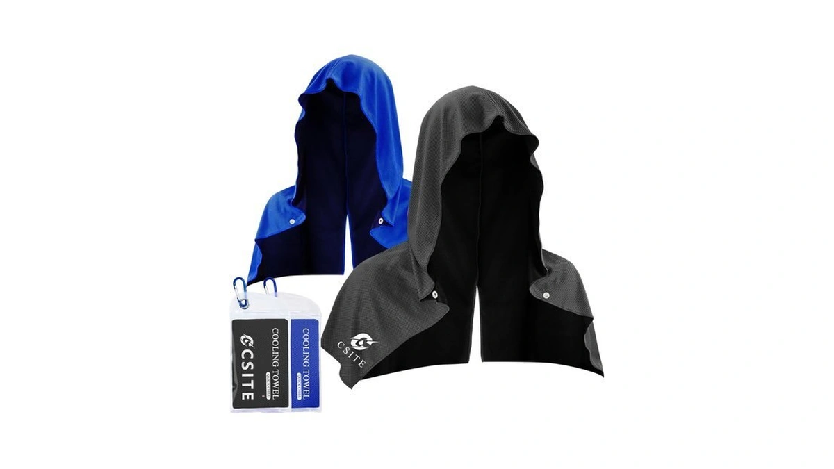 Csite 2 Pack Cooling Hoodie Towels, Instant Cooling Towels For