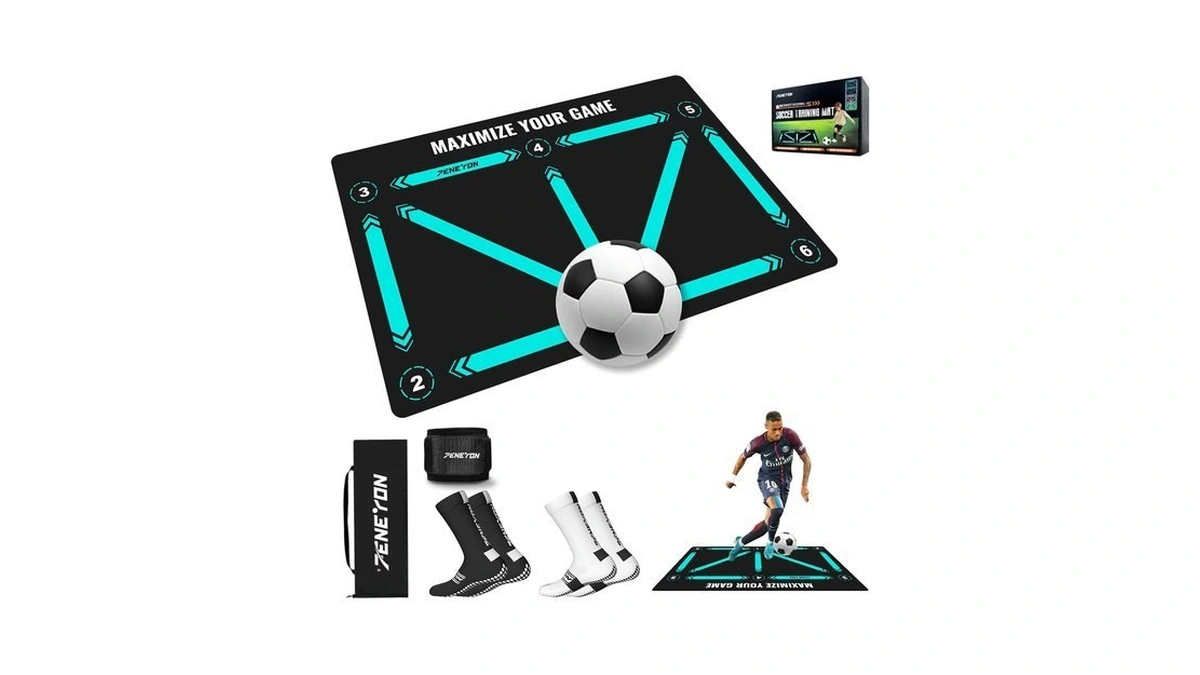 Soccer Training Mat, Soccer Practice Equipment For Footwork And Agility