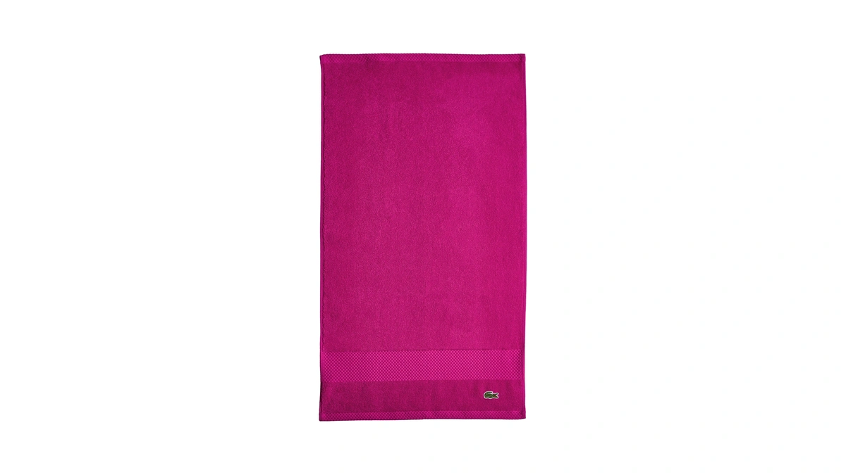 Lacoste Heritage Supima Cotton Hand Towel, Magenta, 16" X 30"