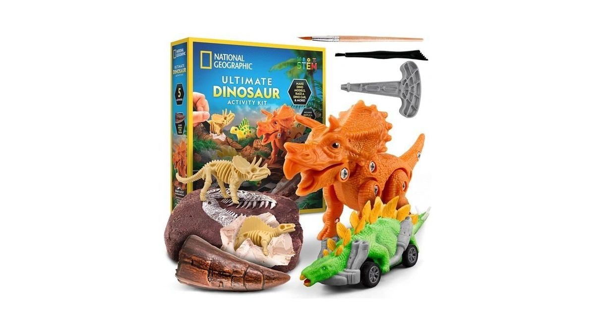 National Geographic Ultimate Dinosaur Toy Activity Kit With 5 Projects