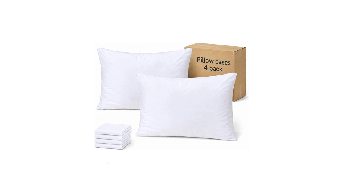 Zpecc White Pillow Cases Queen Size Set Of 4, 20x30
