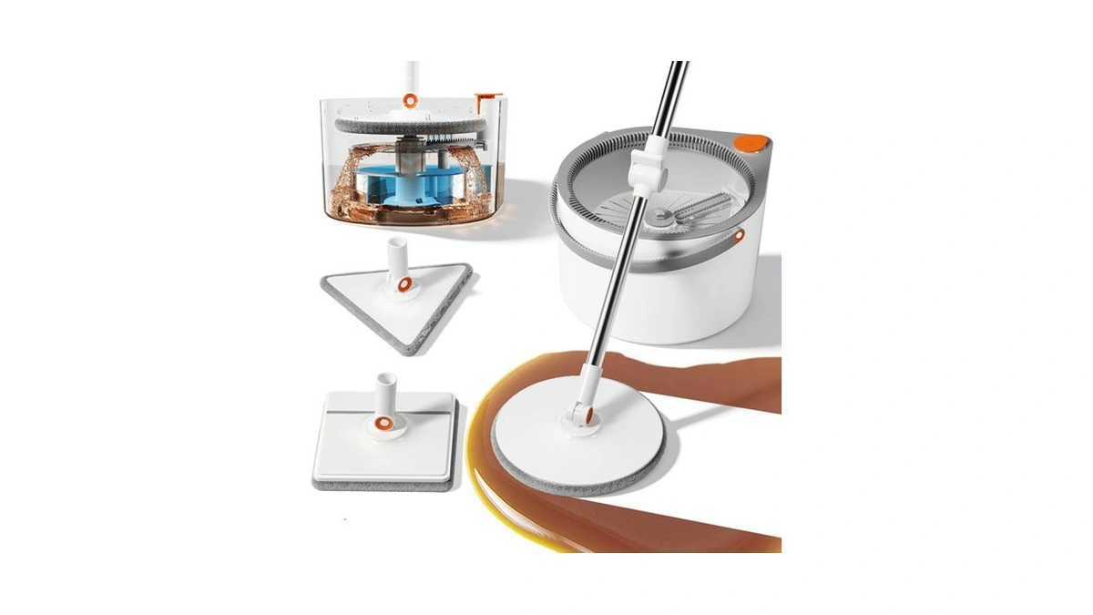 3-in-1 Spin Mop And Bucket Set, Clean Water Separation, 71