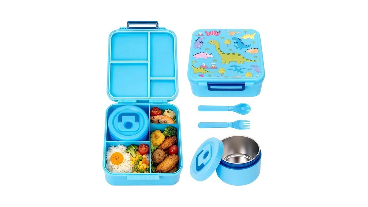 Kids Lunch Box With 12oz Insulated Food Jar, Leak-proof Bento