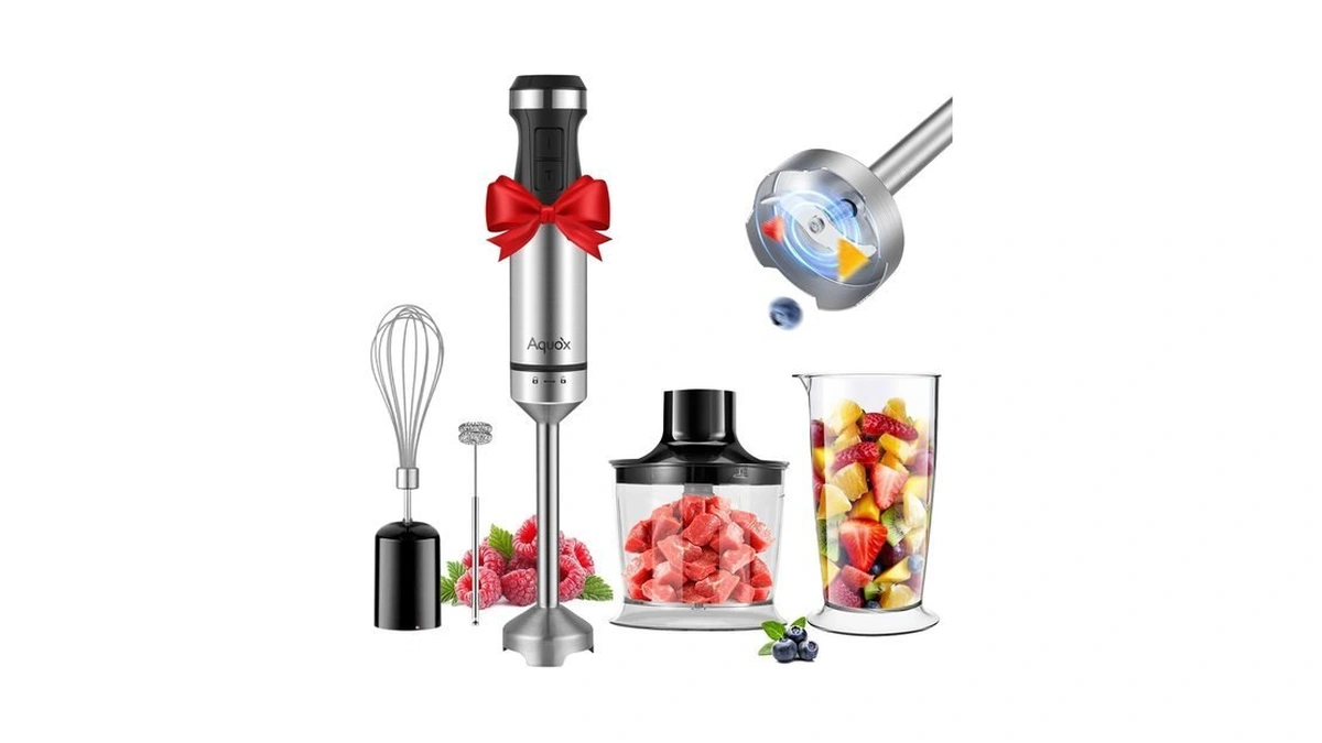 Immersion Blender Handheld 5 In 1 Corded Hand Blender 1500w,