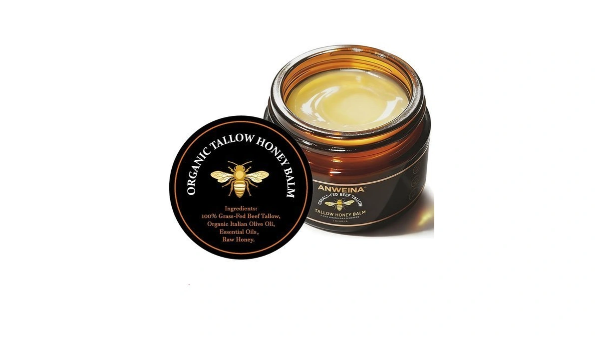 Beef Tallow For Skin, Organic Grass, With Raw Honey, Citrus