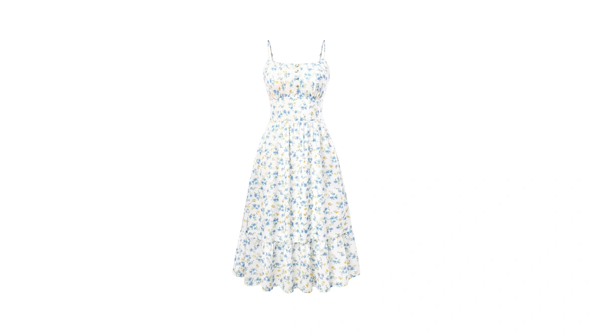 Belle Poque Womens Vintage Floral Midi Tea Party Cocktail Dress