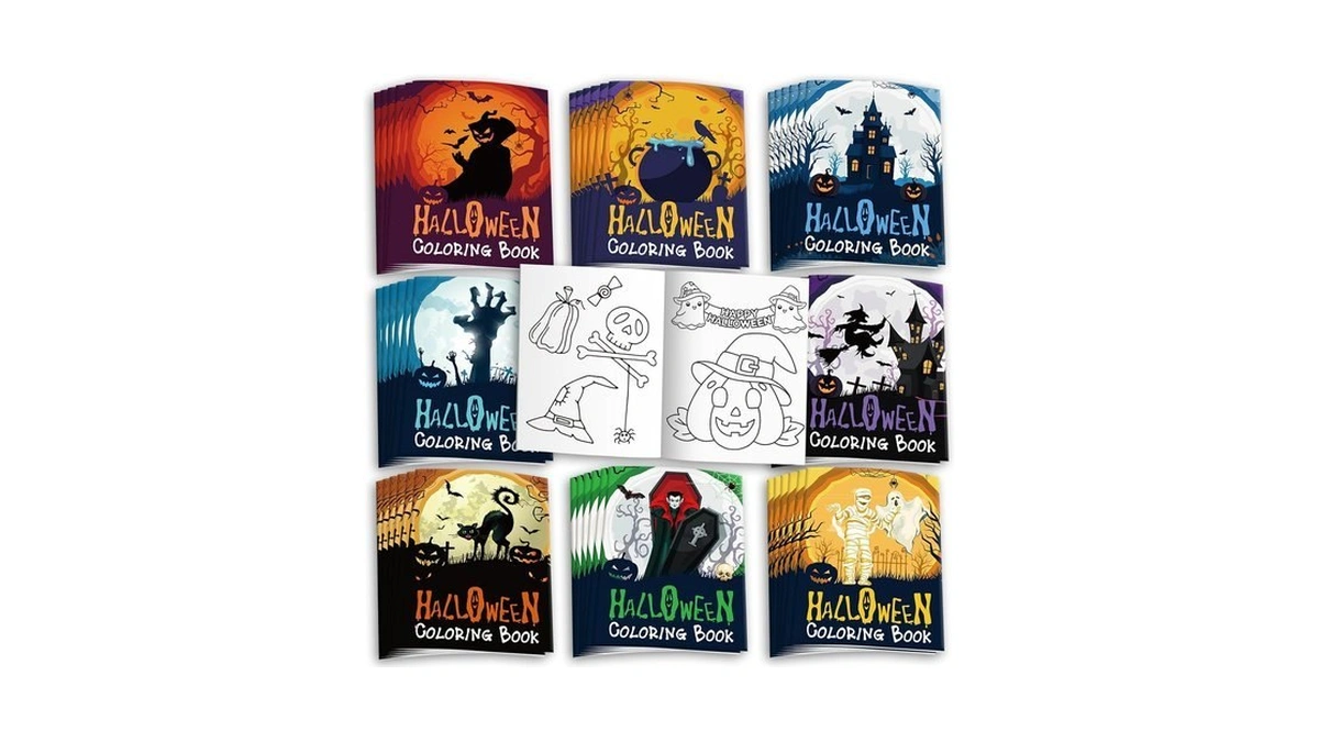 Garma 24 Pack Halloween Coloring Books For Kids Ages 2-4