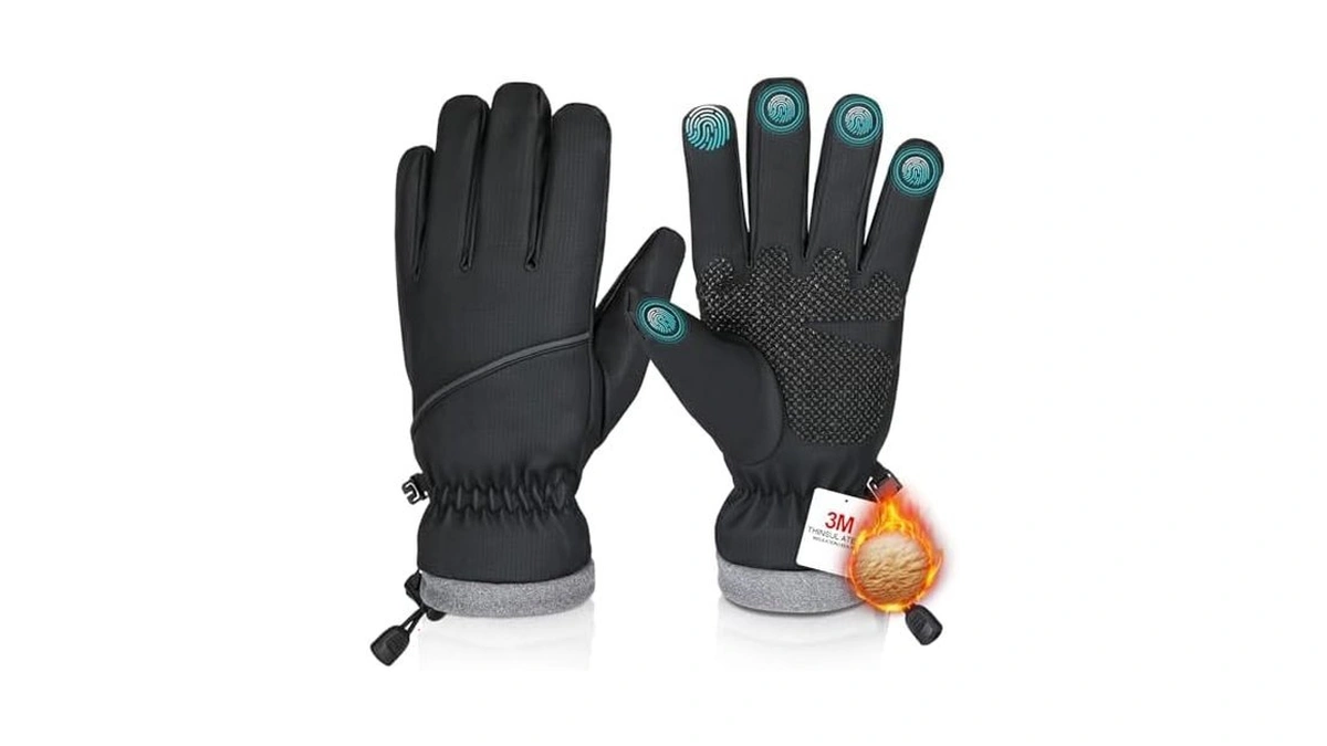 Rsebly Winter Gloves Waterproof Windproof For Mens Women, Thermal Warm
