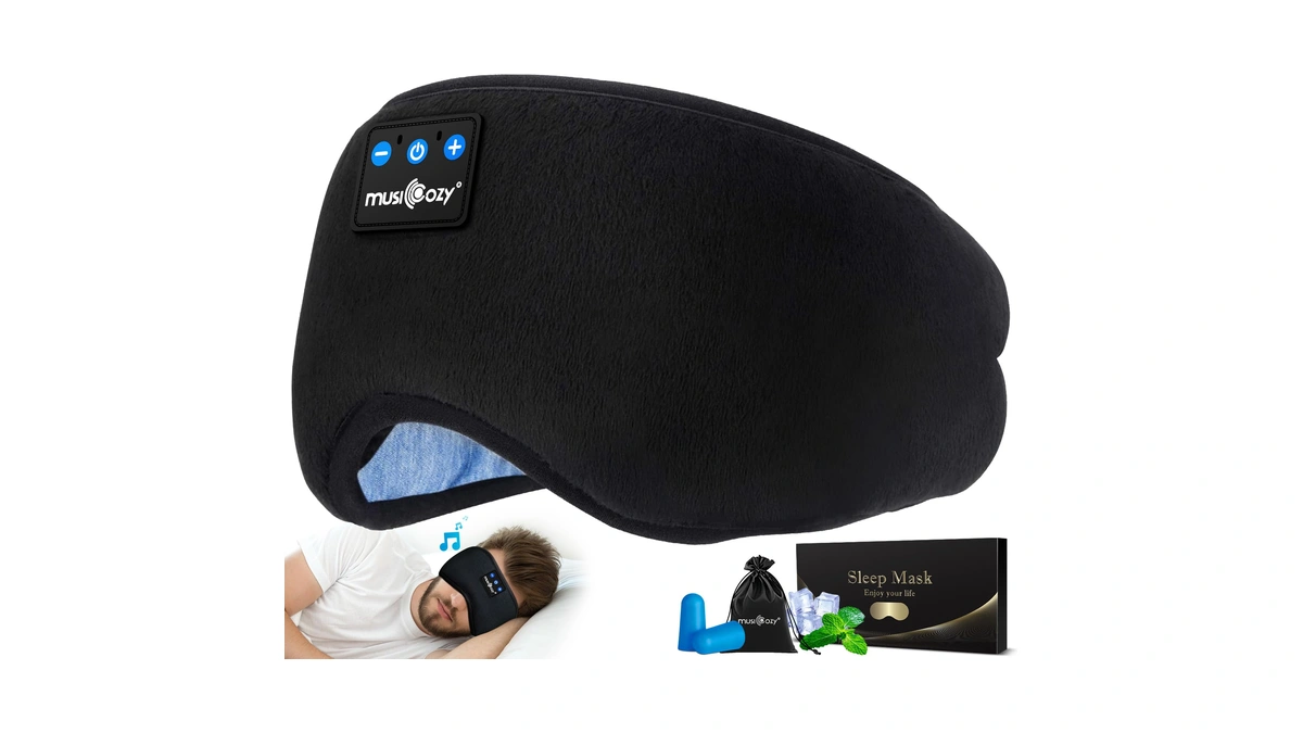 Musicozy Sleep Headphones Bluetooth 5.4 Sleep Eye Mask With Hd