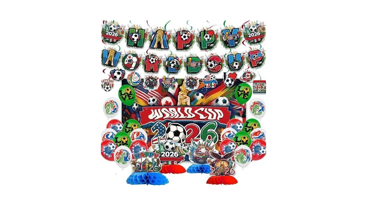 World Soccer Party Decoration, Complete Celebration Kit, Party Supplies For