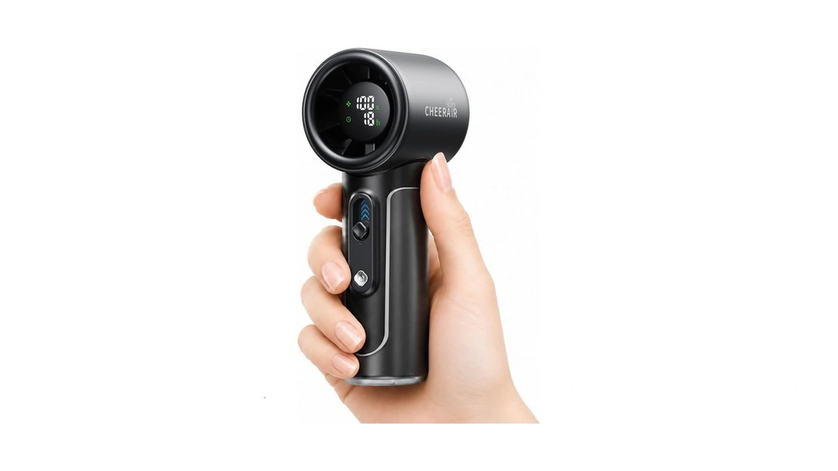 Cheerair Handheld Portable Fan, 5000mah Rechargeable Powerful Mini Fan