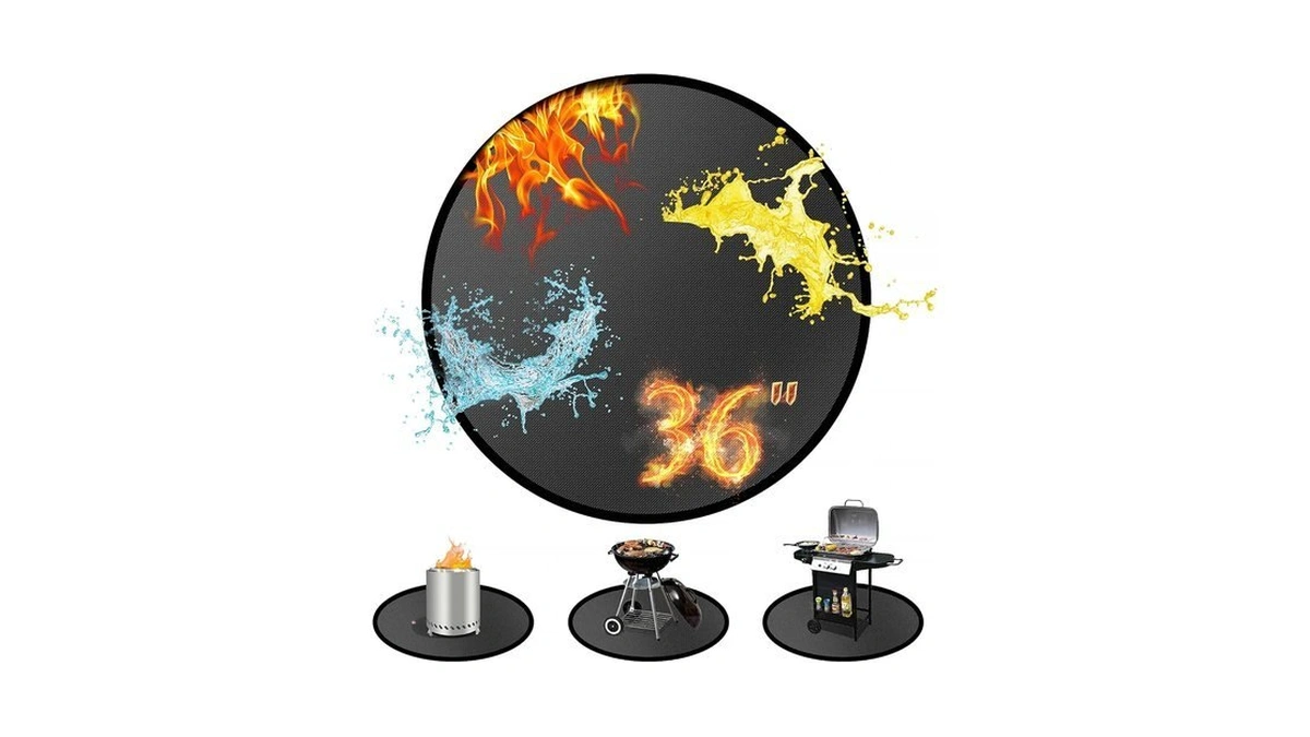 Youlvy 36" Round Fire Pit Mat For Solo Stove Bonfire