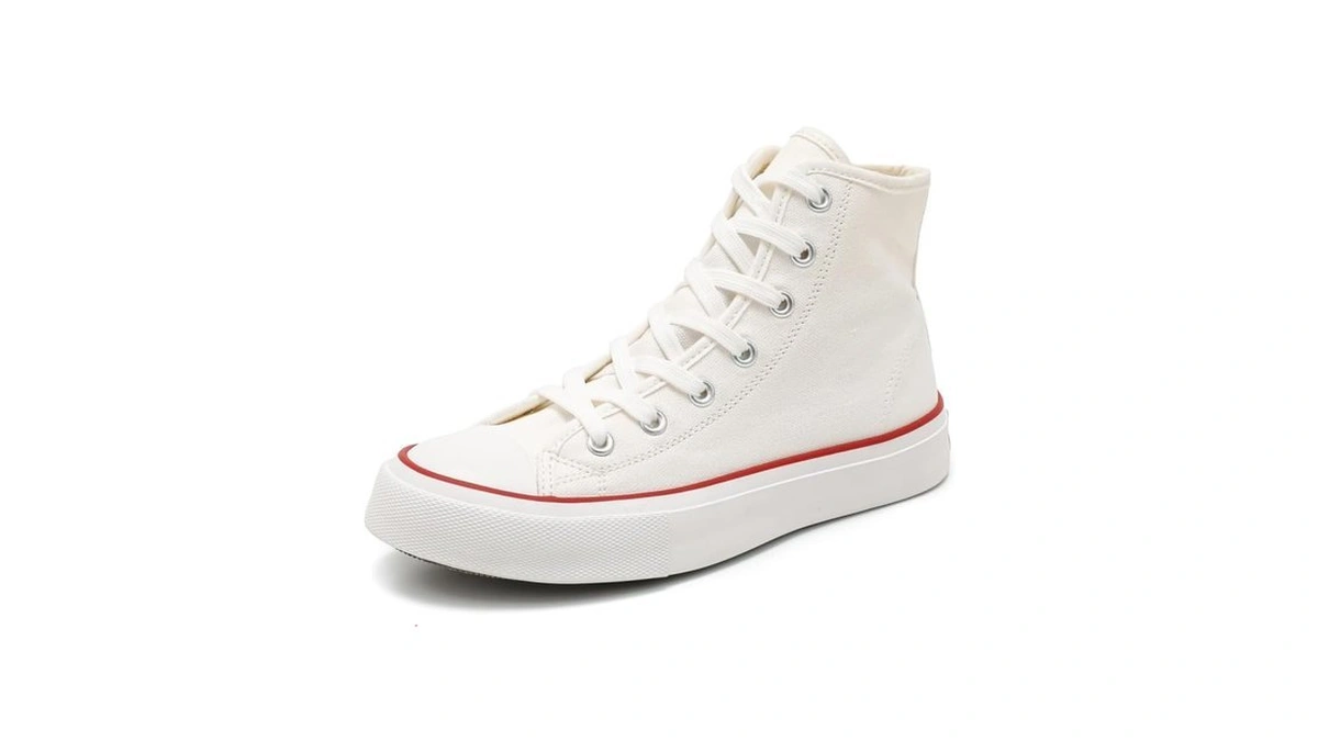 Womens High Top Canvas Sneakers,lace-up Canvas Shoes,casual Tennis Walking Shoes