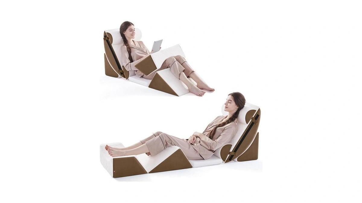 Negwoo 7pcs Wedge Pillow Set For After Surgery,bed Wedge Pillow,