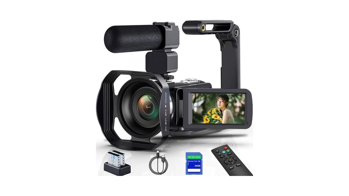 Gcasio 8k 64mp Camcorder Video Camera 18x Digital Zoom Youtube