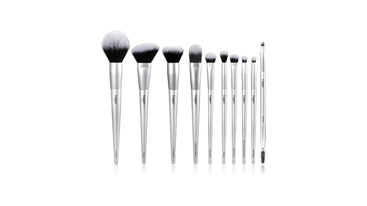 Ceppin Professional Makeup Brushes 10pcs, Premium Synthetic Make Up Brush