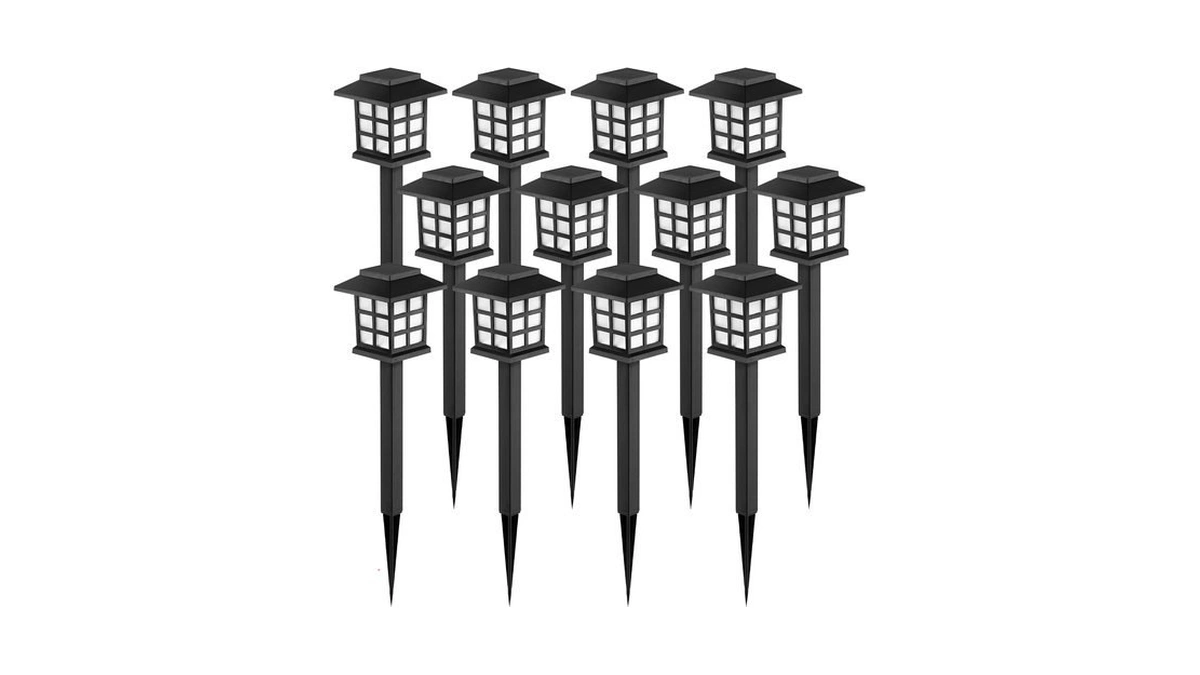 Gigalumi Solar Lights Outdoor Waterproof 12 Pack, Led Garden Decor