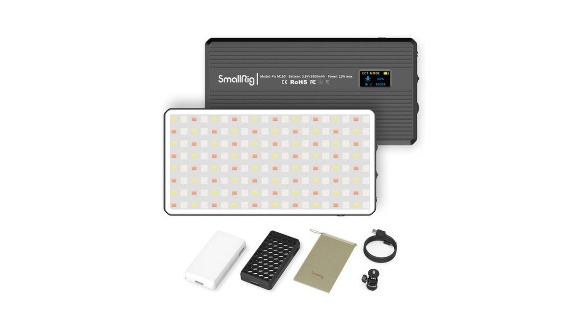 Smallrig Pix M160 Rgb Video Light, 12w Rgbww Led Camera