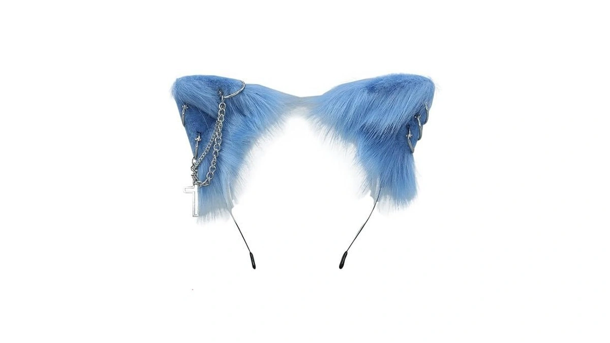 Vigvan Cat Cosplay Ears Accessories Punk Gothic Cross Cat Ears