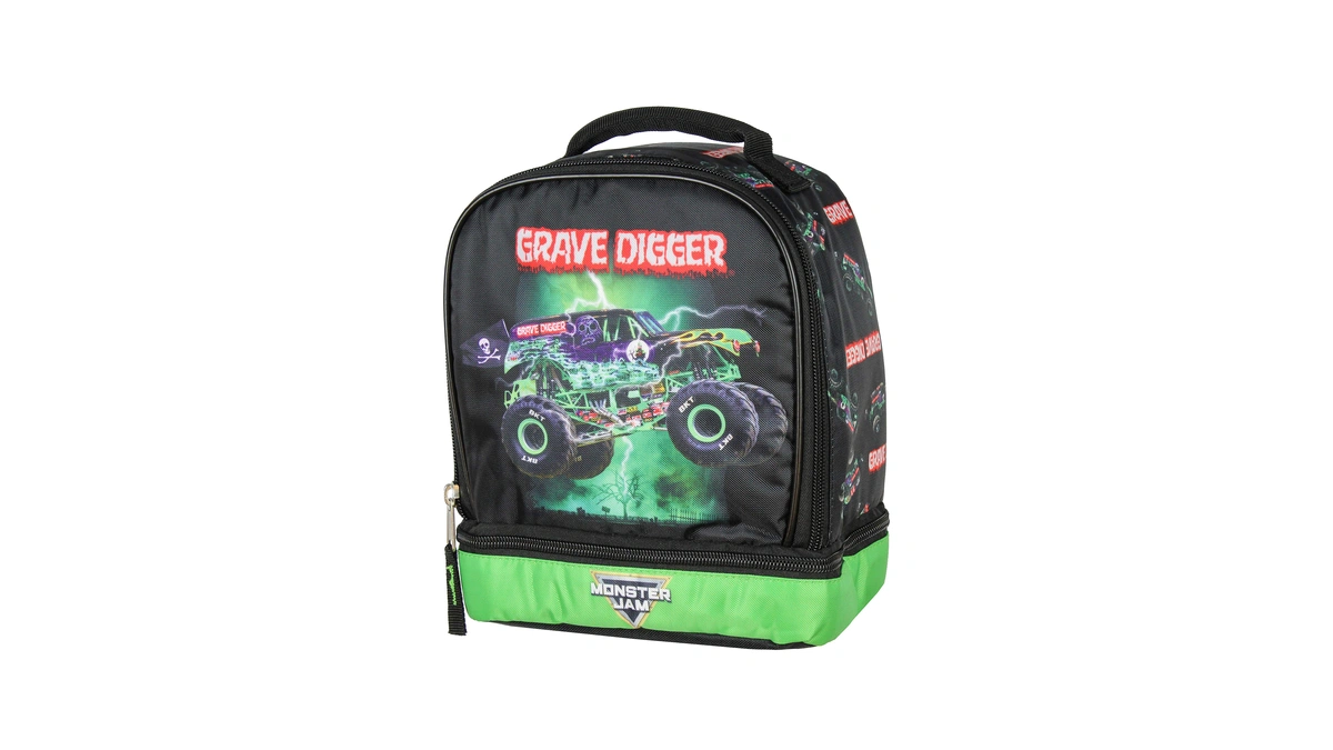 Intimo Monster Jam Grave Digger Monster Truck Lunch Bag Dual-compartment