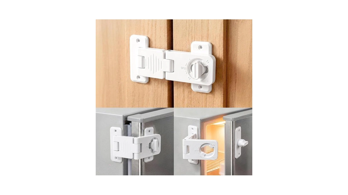 Maveek Refrigerator Door Lock 3 Pack - Baby Proof Latch