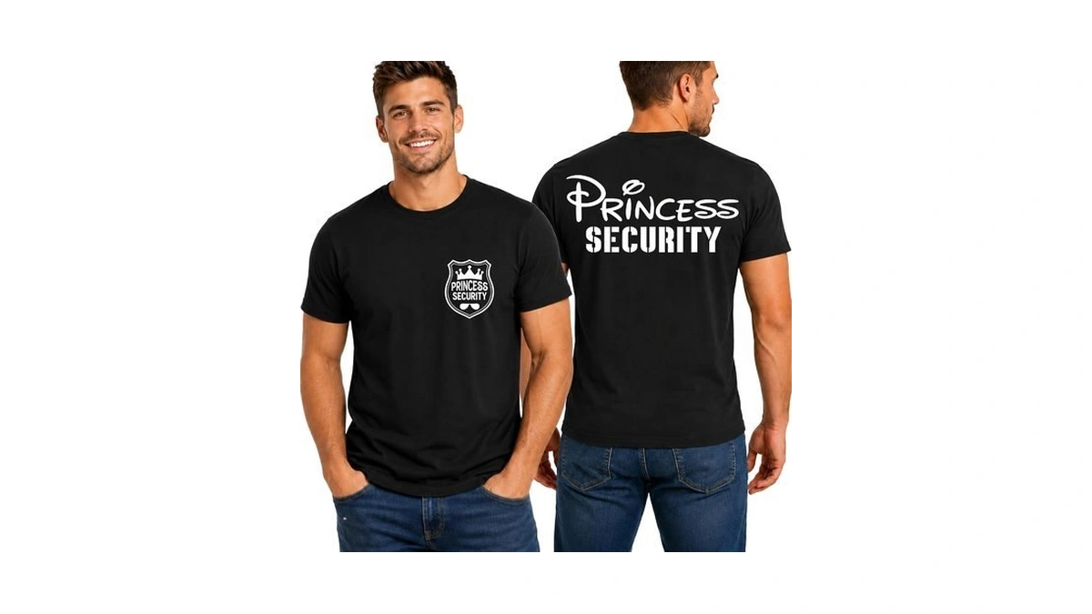 Princess Security Shirt Men: Stretch Family Trip Costume Tee
