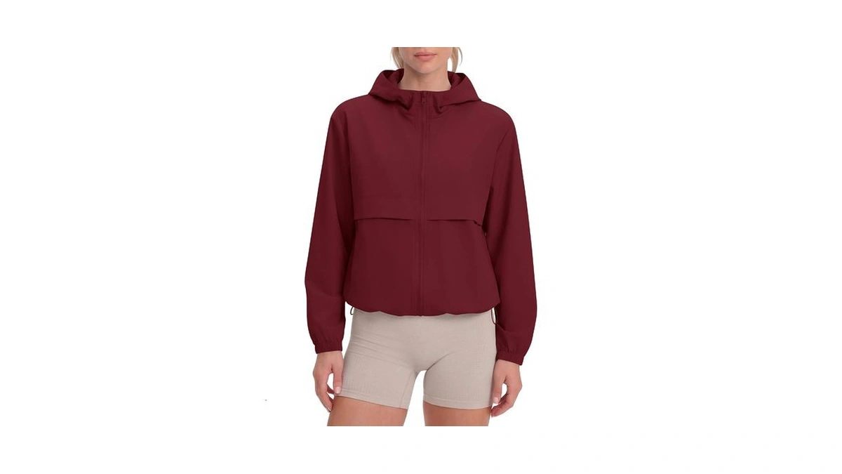 Locachy Women's Lightweight Athletic Workout Hoodie Long Sleeve Full Zip
