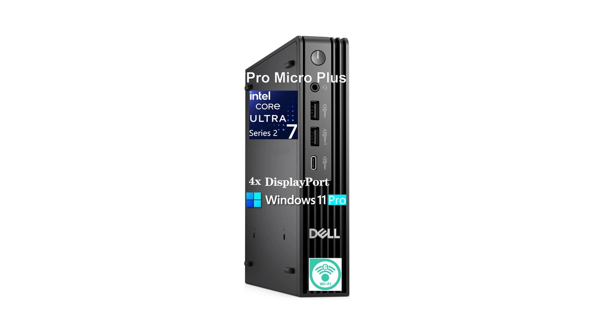 Dell Pro Micro Plus Desktop Computer, Intel Ultra 7 265,