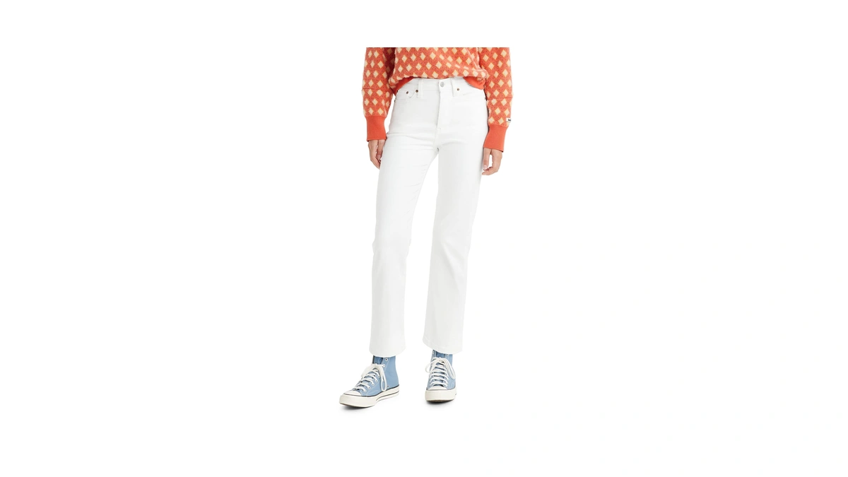Levi's Women's Wedgie Straight Jeans, (new) White Stonewash, 25