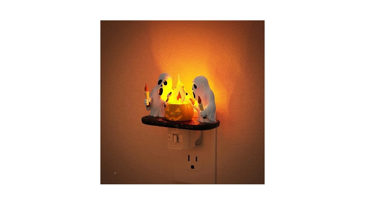 Jandcase Halloween Night Light, Amber Night Lights Plug Into Wall