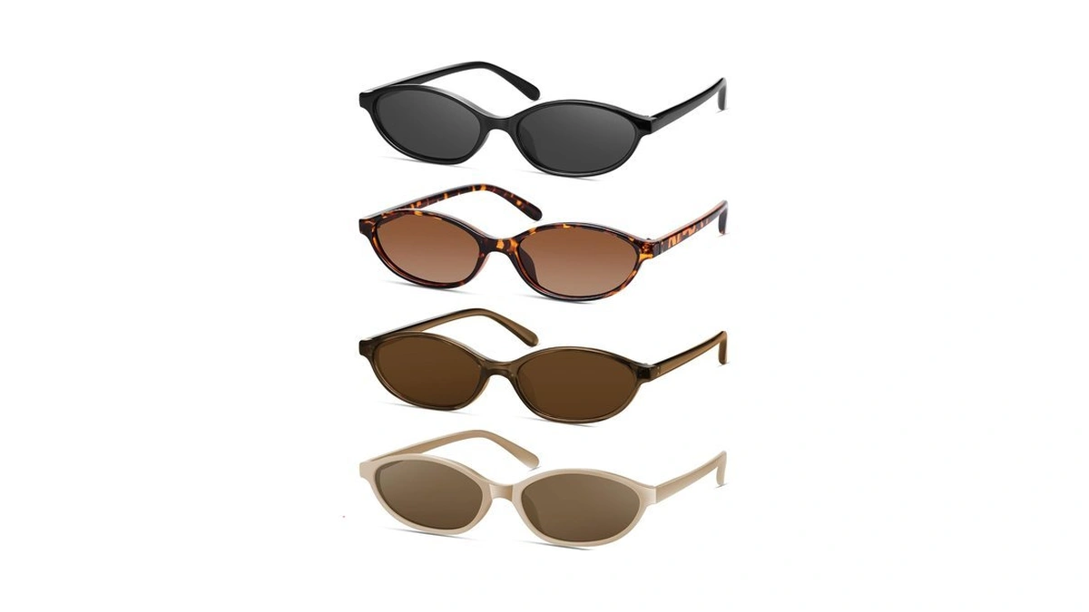 Ymrfw Retro Oval Cat Eye Sunglasses For Women Y2k Designer