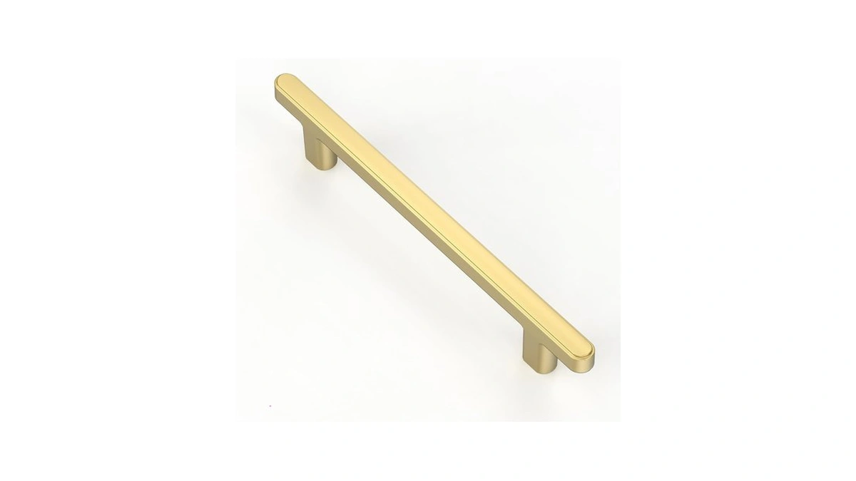 Alzassbg Brushed Gold Cabinet Pulls And Handles 10 Pack, Al3106mgp