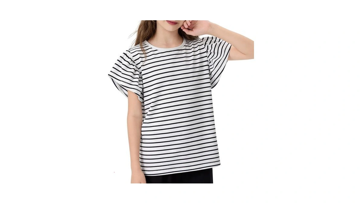 Mianzhi Girls Short Sleeve T Shirts Kids Summer Tops Crewneck