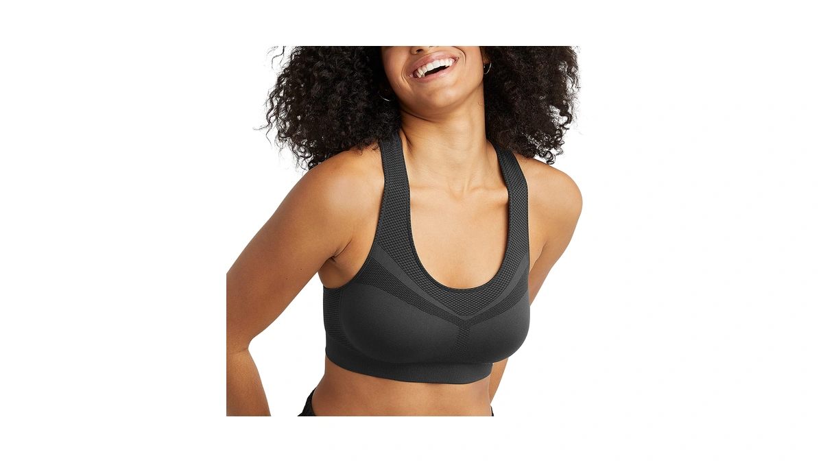 Champion Women's The Infinity Racerback Sports Bra, Moderate Support, Seamless,