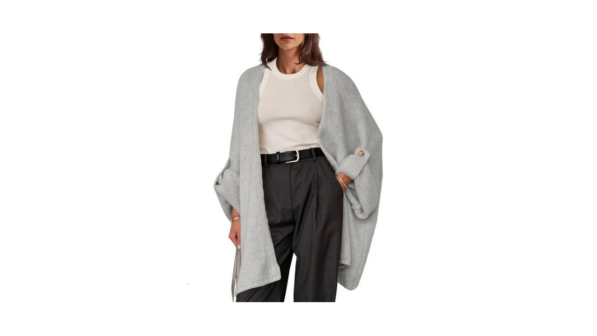 Saodimallsu Womens Oversized Long Cardigan Sweaters Casual Fall Trendy Coat