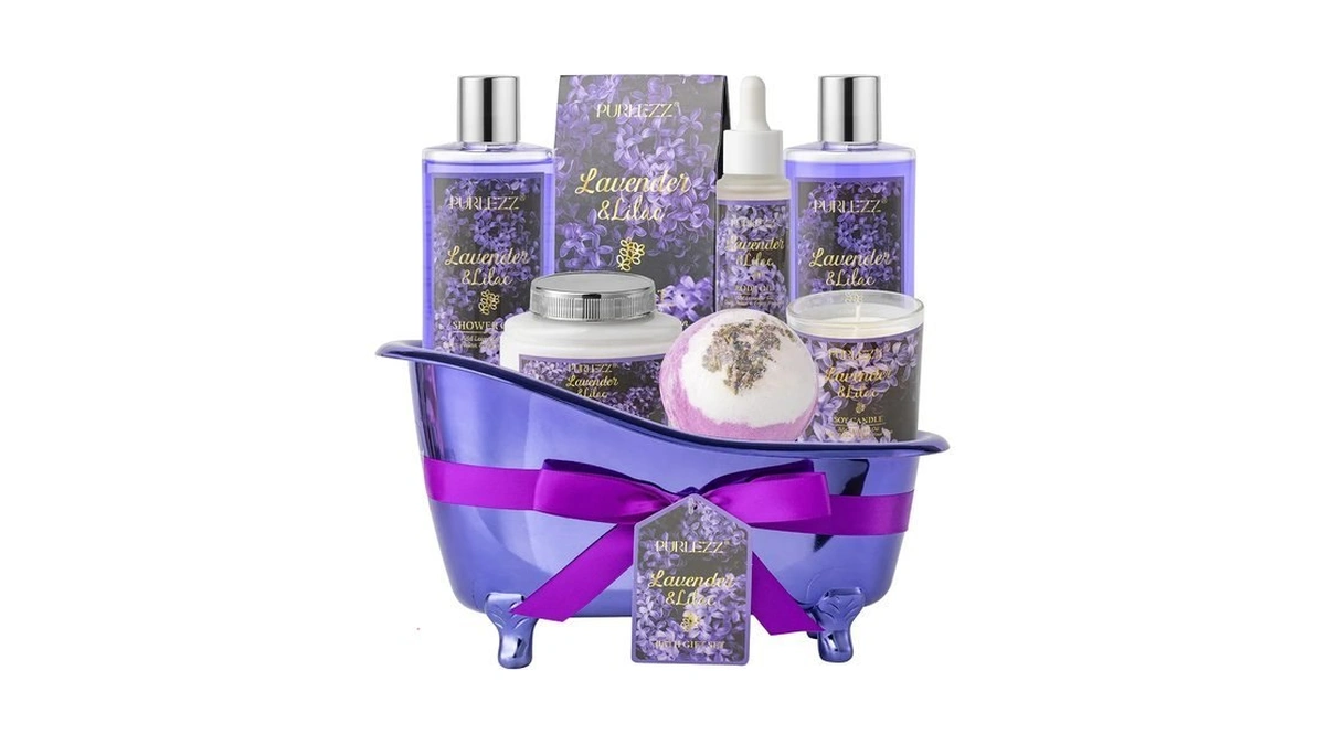Body & Bath Spa Gift Baskets Set For Women Lavender