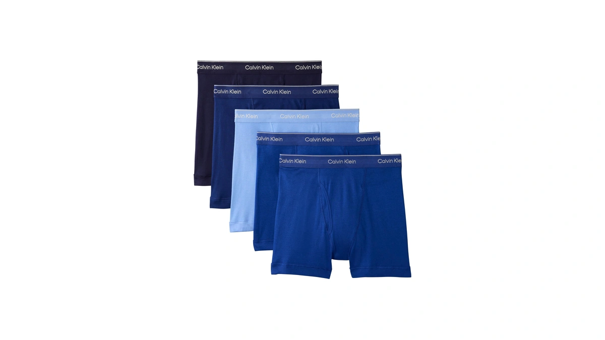 Calvin Klein Men's Cotton Classics 5-pack Boxer Brief, 2 Mazarine