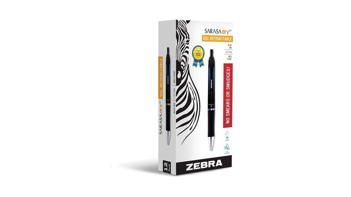 Zebra Pen Sarasa X1 Retractable Gel Pen, Blue Ink, 0.7mm,